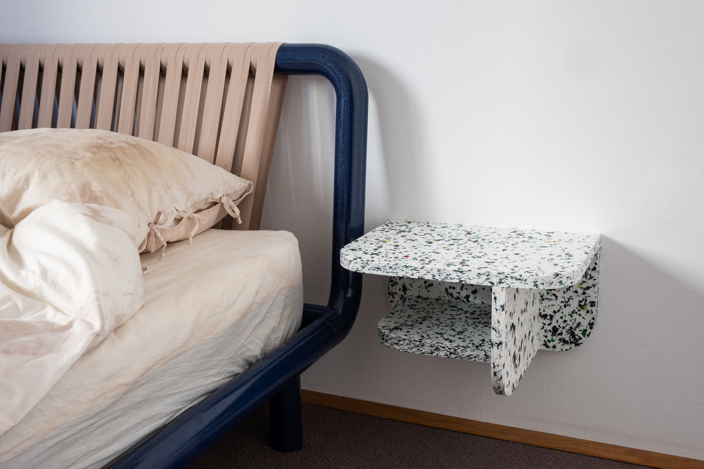 Mirrored Bedside Shelves